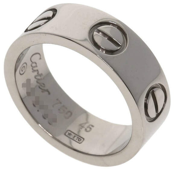 CARTIER 18k White Love Ring #45 - Picture 1 of 7